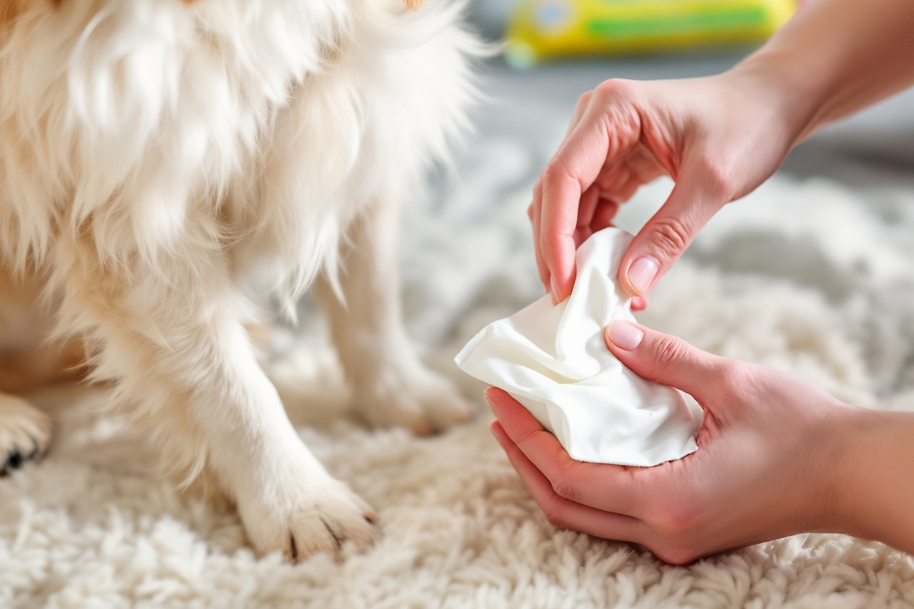 산책후 발바갓 청소