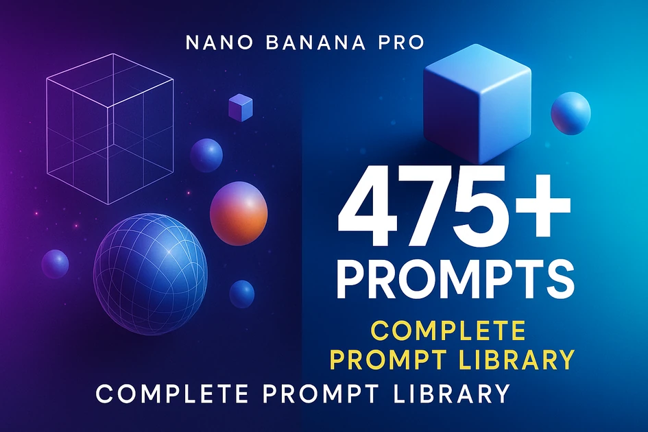 나노 바나나 프로 475개 프롬프트 컬렉션 가이드 썸네일 - AI 이미지 생성 템플릿 라이브러리