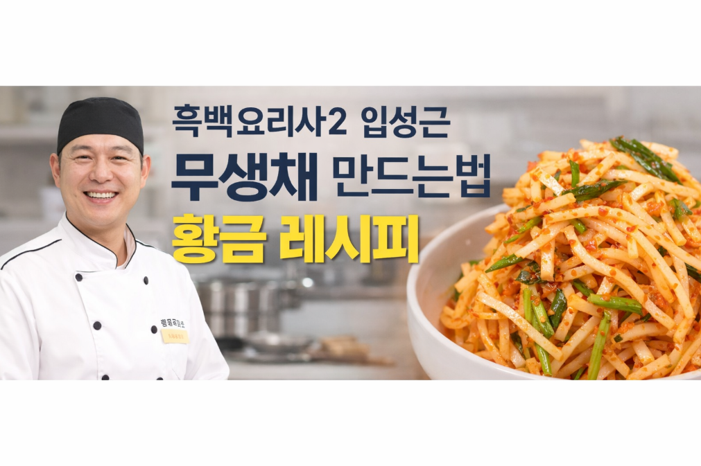 흑백요리사2 임성근 무생채 황금레시피 3분 완성법