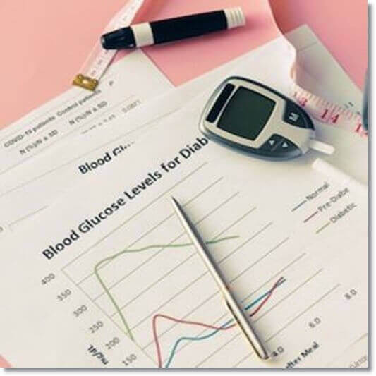 홍국쌀 성인병 예방 효과, 당뇨 검진 기록지와 혈당 검사기