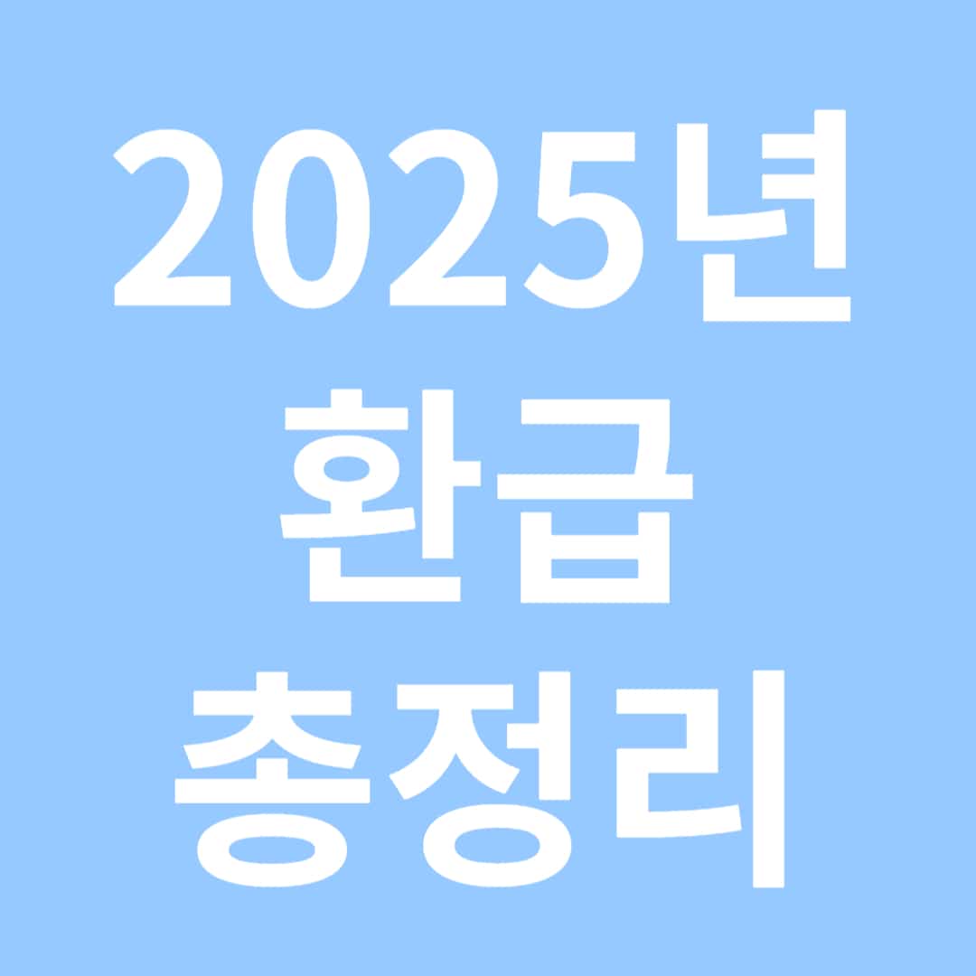 2025년 환급 총정리