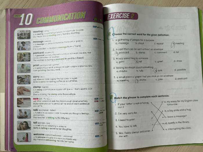 2000 Core English Words 2 Unit10 Exercise2