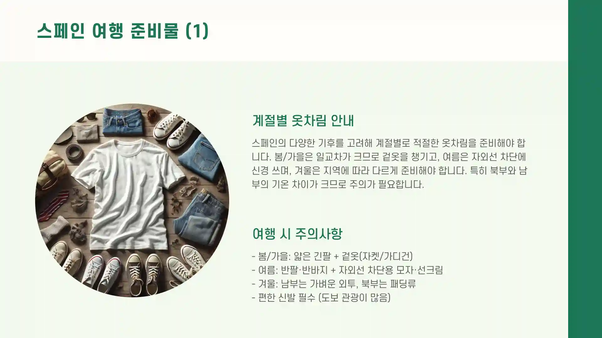 스페인 여행하기 좋은 계절