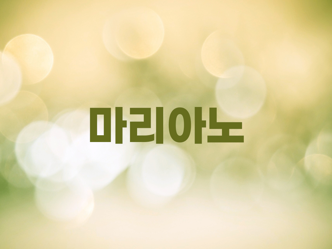 마리아노 천주교 남자세례명 5인 목록