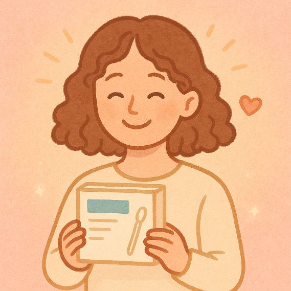 마이크로바이옴 검사 키트 사용하는 사진