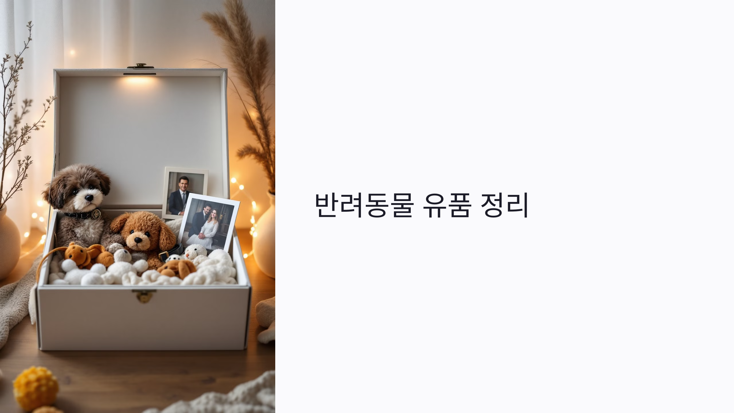 반려동물 유품 정리 방법부터 기부처까지, 추억을 남기는 7단계 가이드