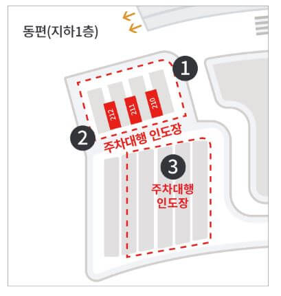 인천공항 제2여객터미널 주차대행 인도장