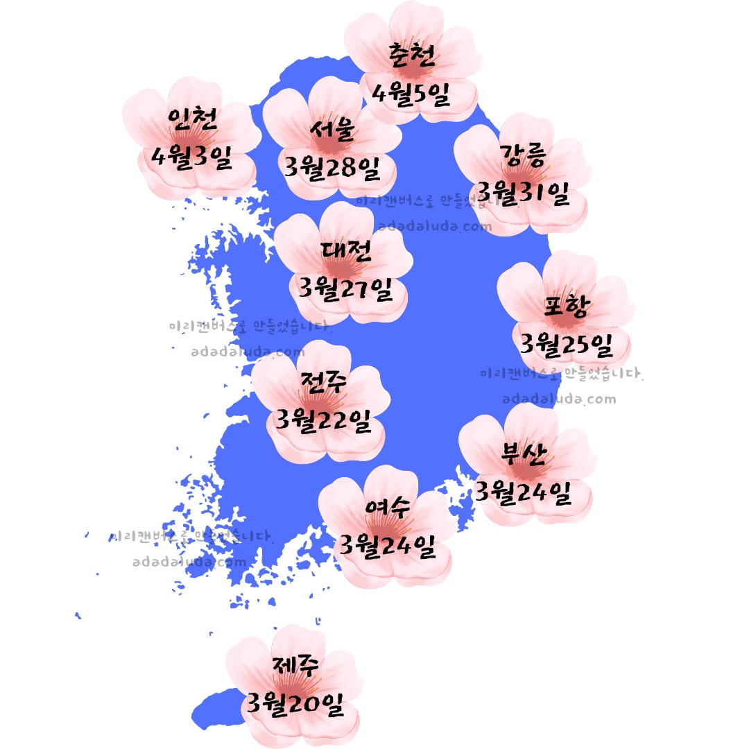 벚꽃 피는 시기 인천 벚꽃 명소