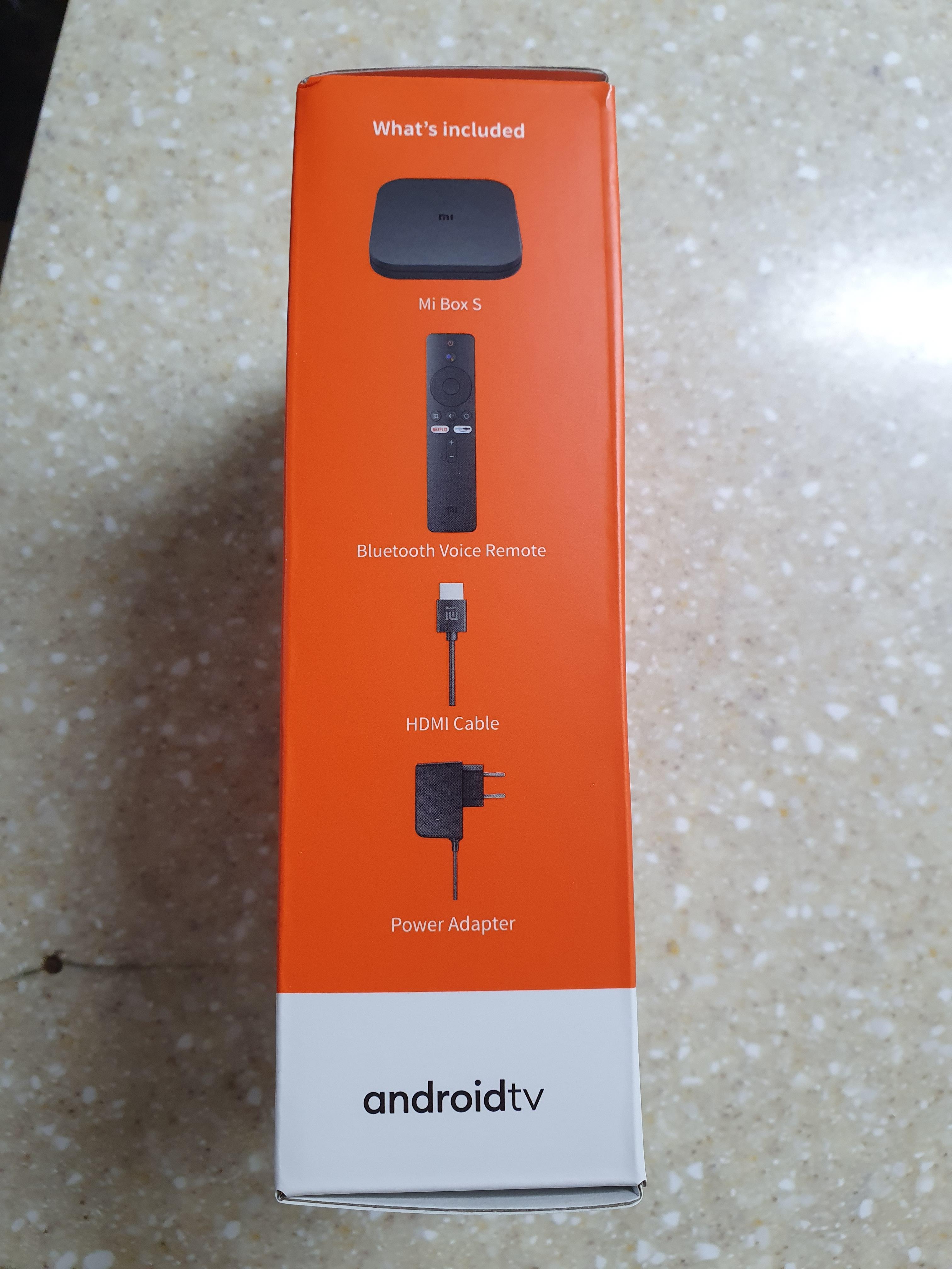 제가 구매한 안드로이드TV 미박스S 박스 측면 사진