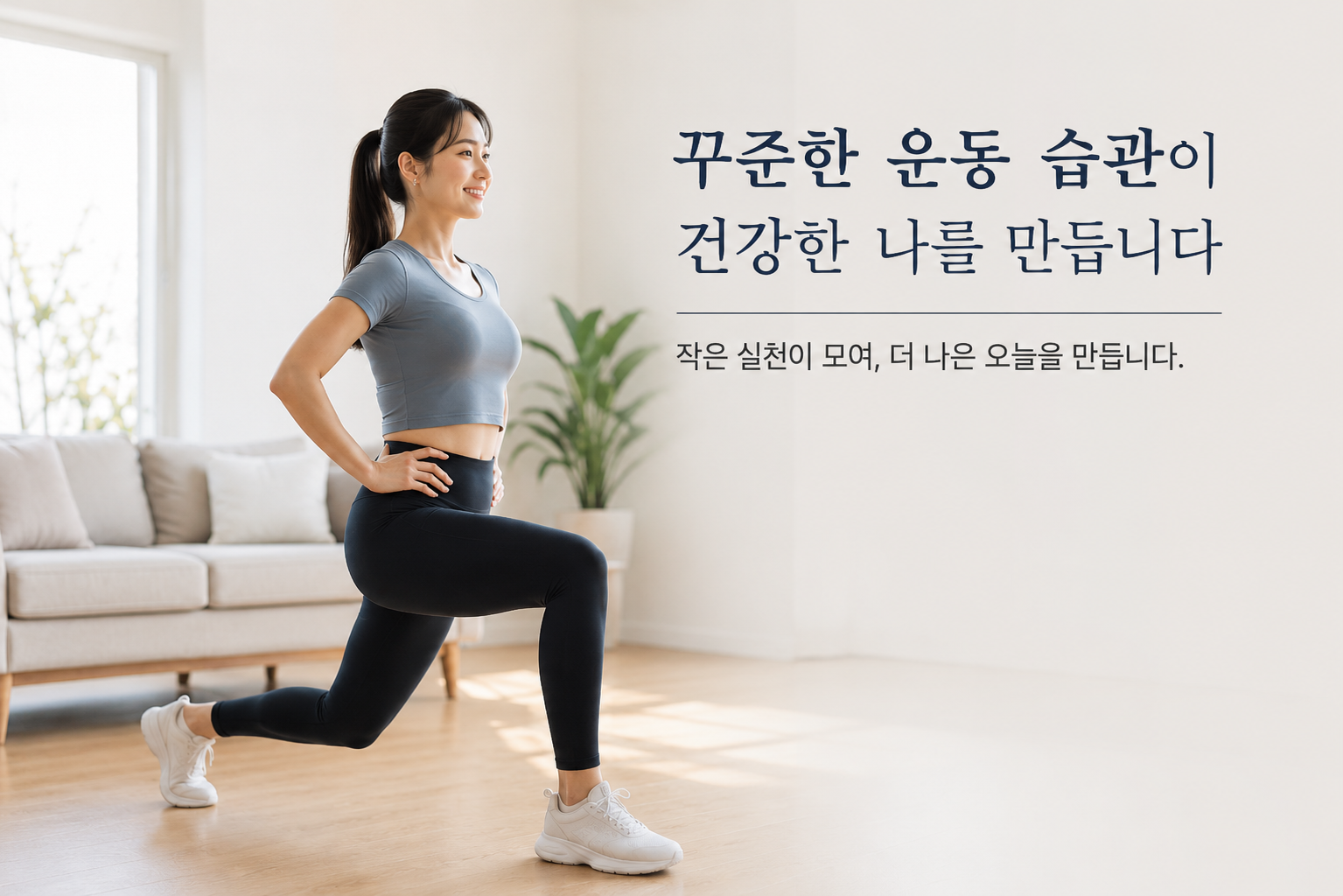 하루 런지 50개, 작은 실천