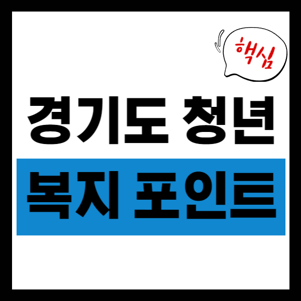 경기도 청년 복지포인트