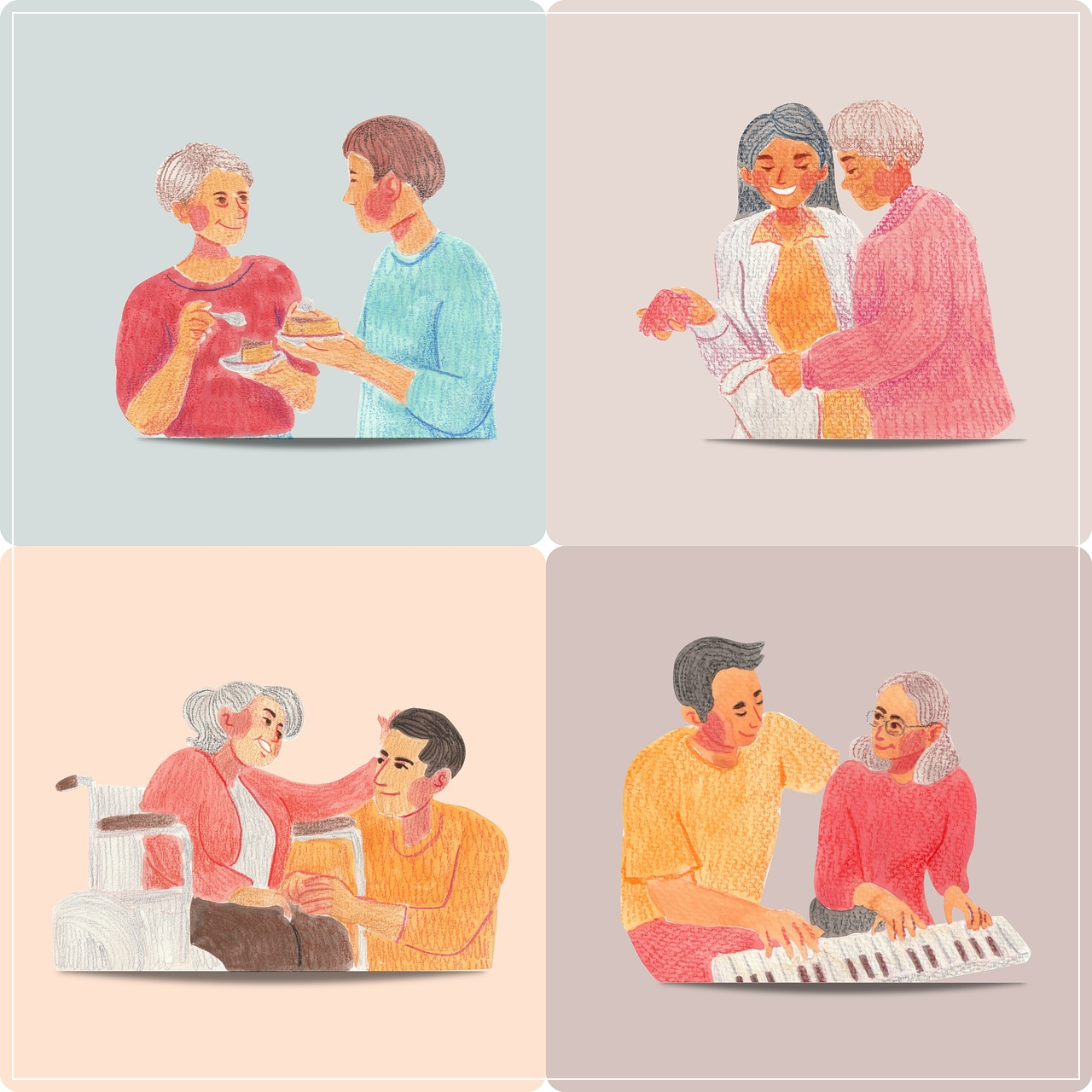 노인을돌보다