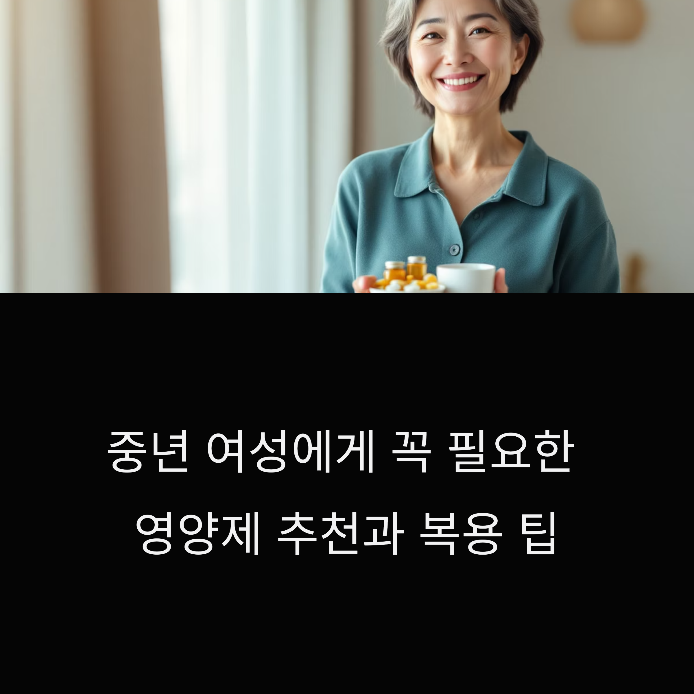 중년 여성에게 꼭 필요한 영양제 추천과 복용 팁
