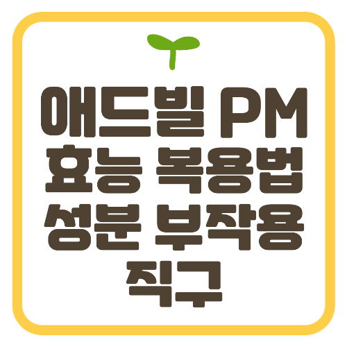 애드빌 PM 효능 성분 복용법 부작용 직구