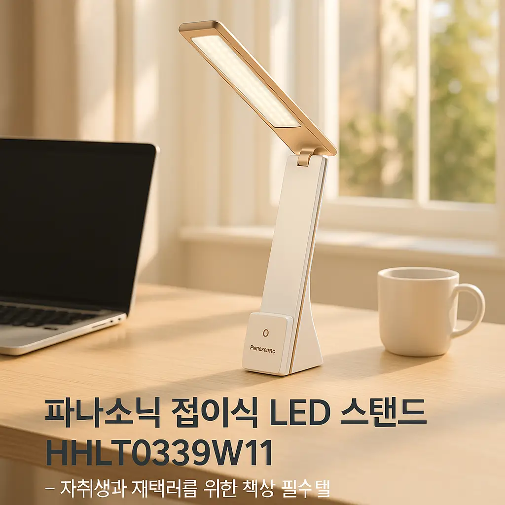 파나소닉 접이식 LED 스탠드 HHLT0339W11 자취생과 재택러를 위한 책상 필수템