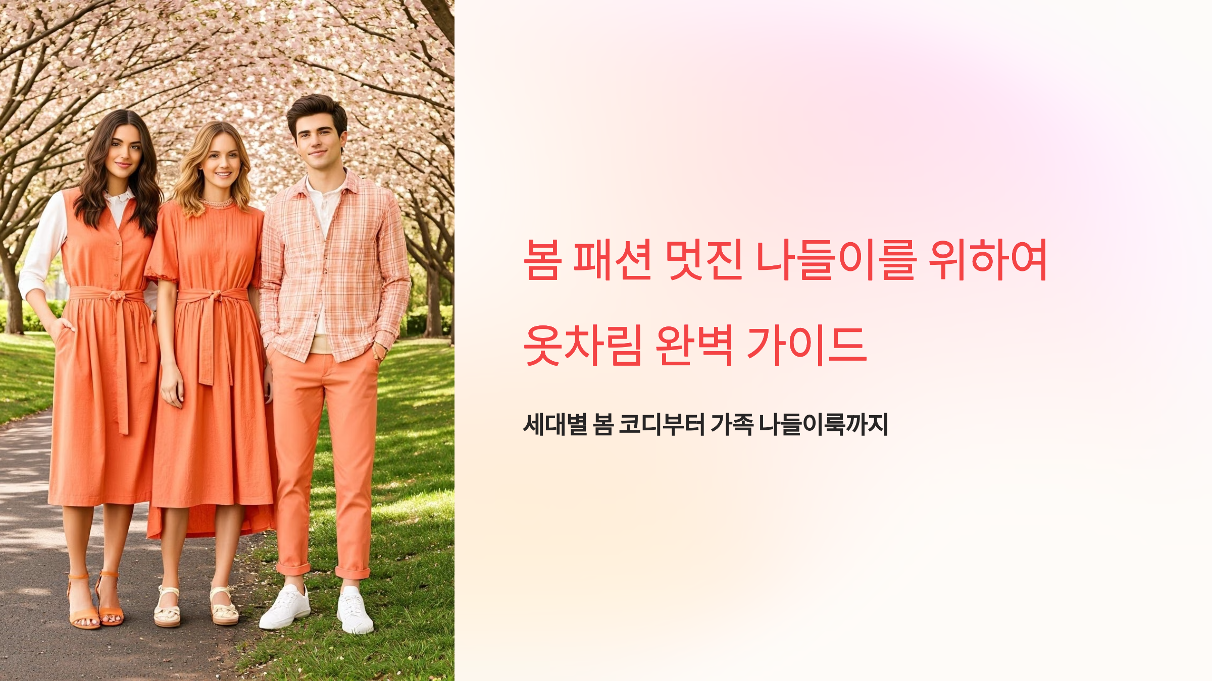 봄 패션 멋진 나들이를 위하여