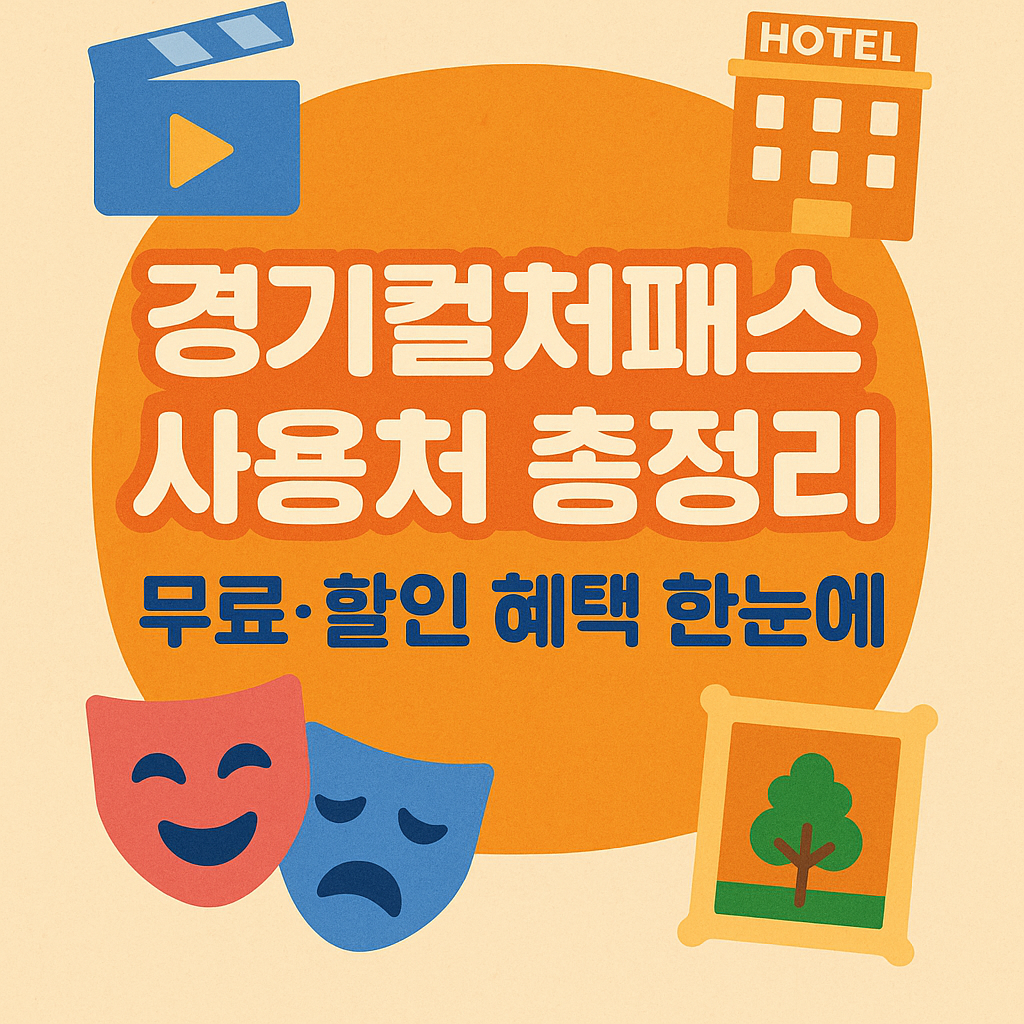 경기컬쳐패스 사용처 총정리｜무료&middot;할인 혜택 한눈에