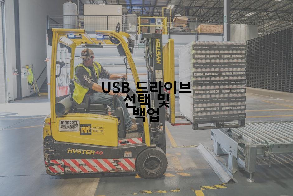 USB 드라이브 선택 및 백업