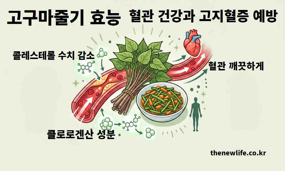 고구마줄기 효능 혈관 건강 고지혈증 예방