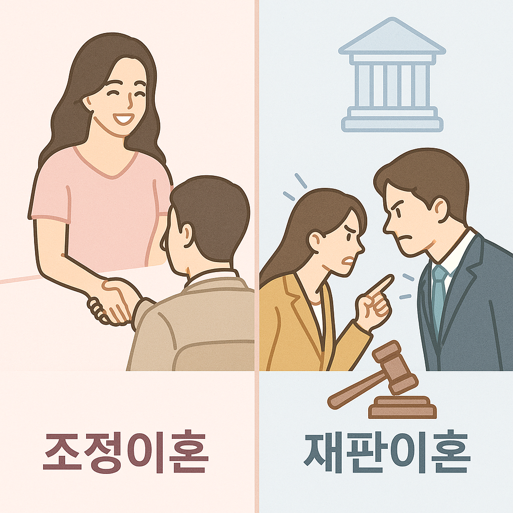 이혼조정 vs 재판이혼 비교표