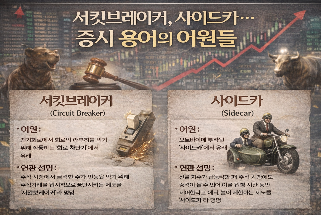 증시 용어의 뜻밖의 어원, 서킷브레이커부터 사이드카까지