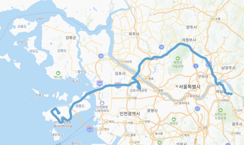 서울-인천-하남-8849번-버스-노선-지도