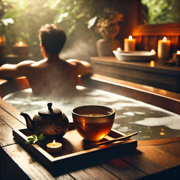 반신욕과 한방차