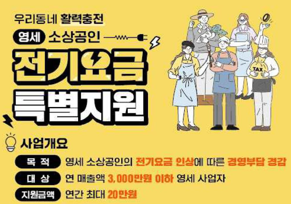 소상공인 전기요금 특별지원 유의사항 및 자가진단