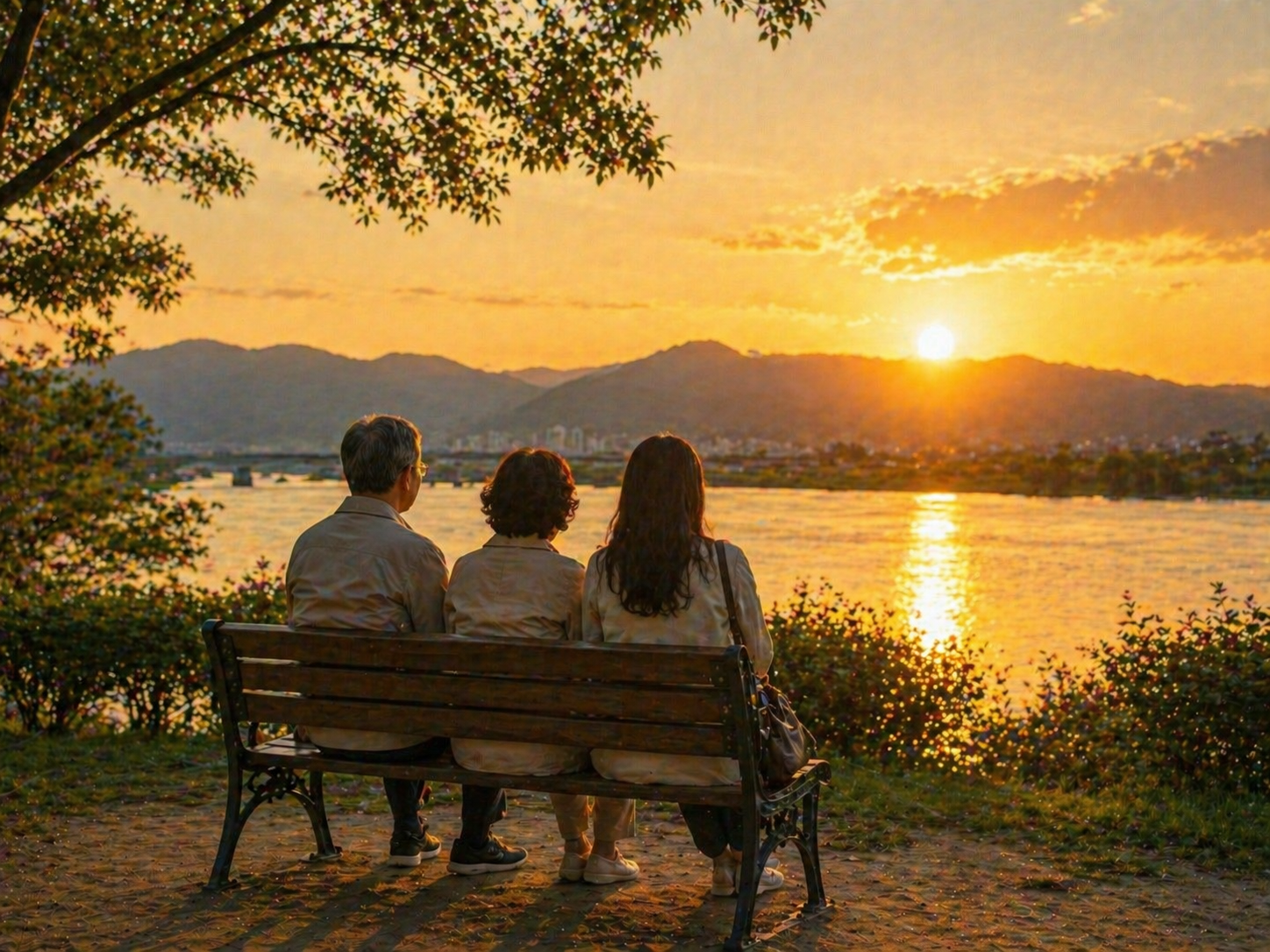 부모님과 함께한 만족스러운 국내 여행의 마무리 장면