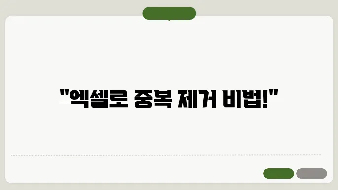 엑셀 중복값 표시