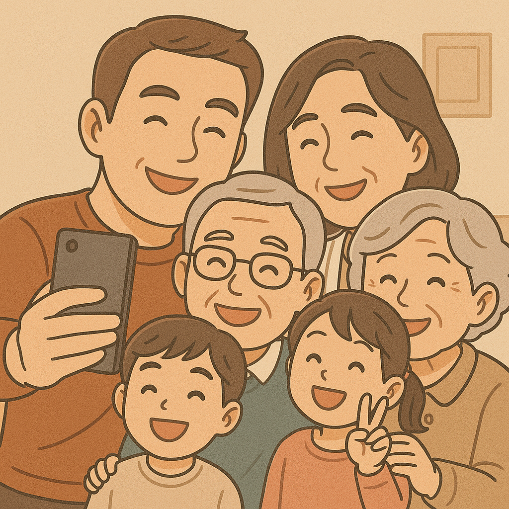 셀프 가족사진 촬영