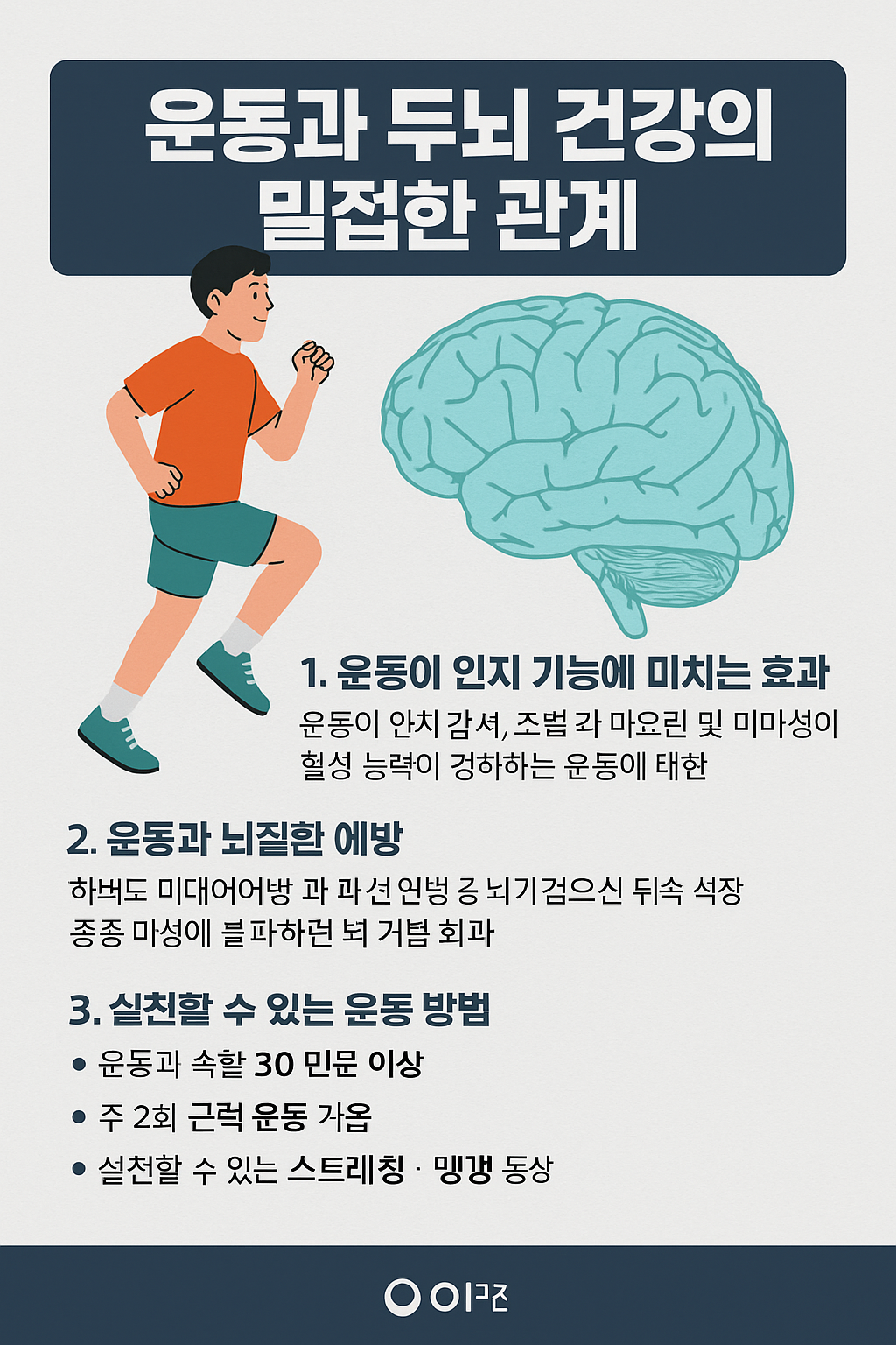 운동과 두뇌 건강의 밀접한 관계