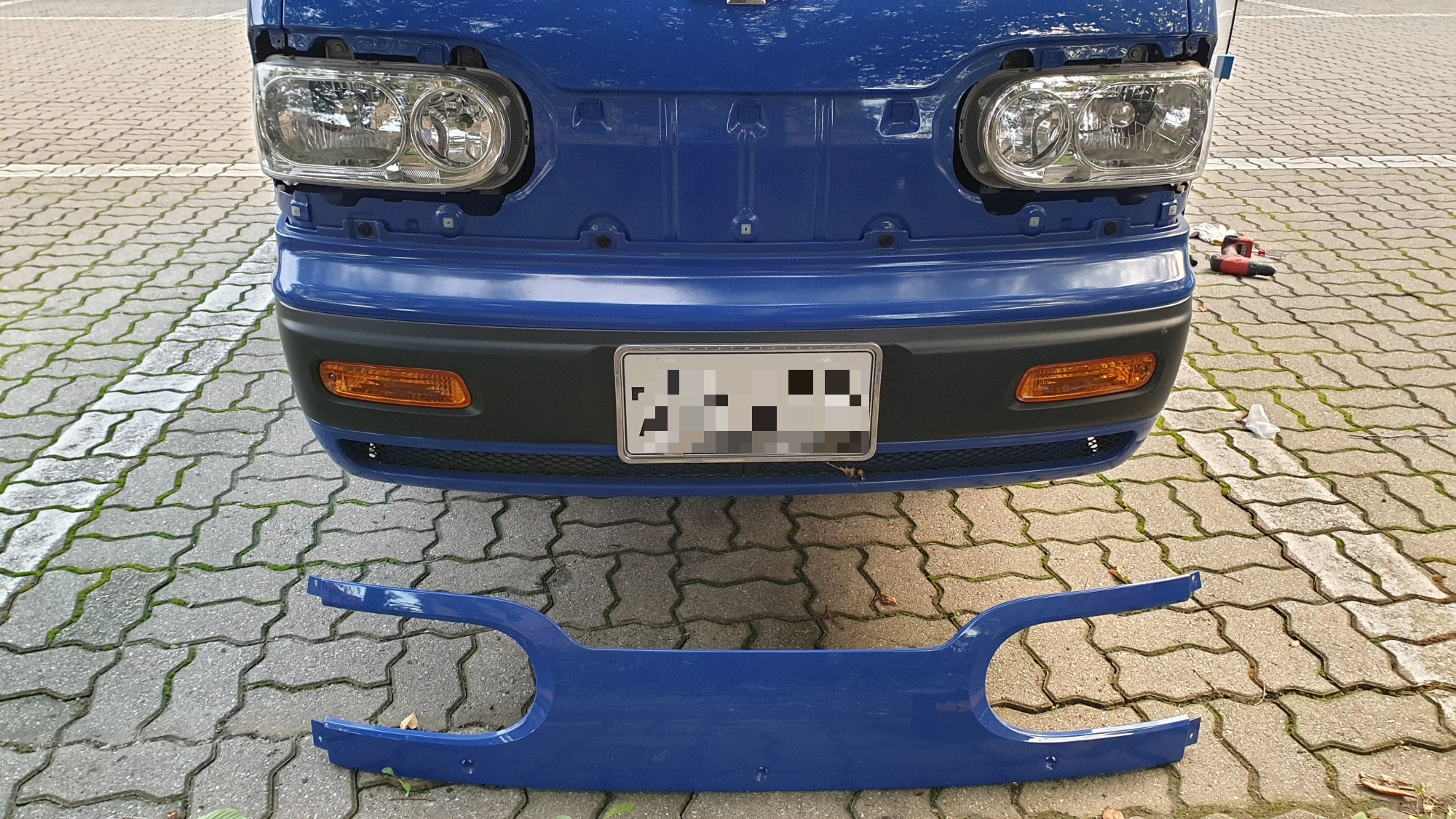 다마스 전면 커버 열린 모습