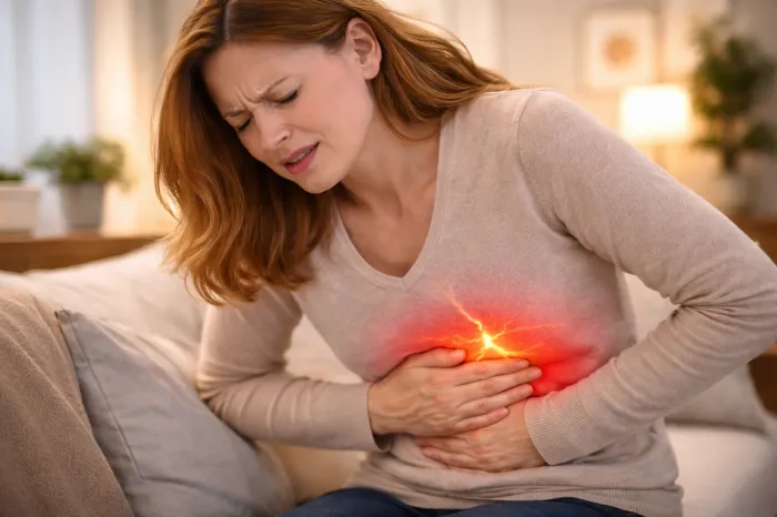 왼쪽 갈비뼈 아래 통증