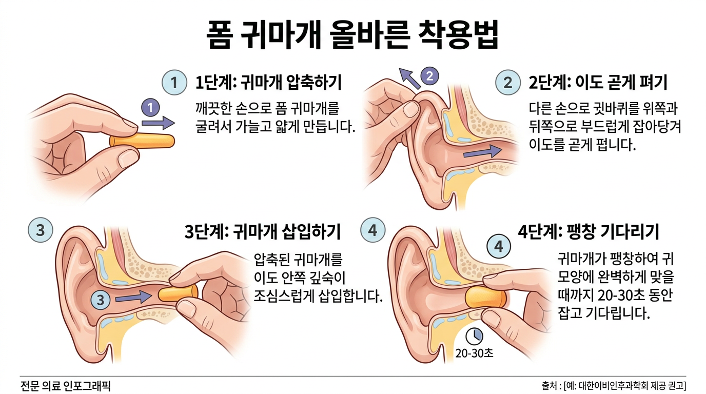 수면용 이어플러그 추천 올바른 착용법