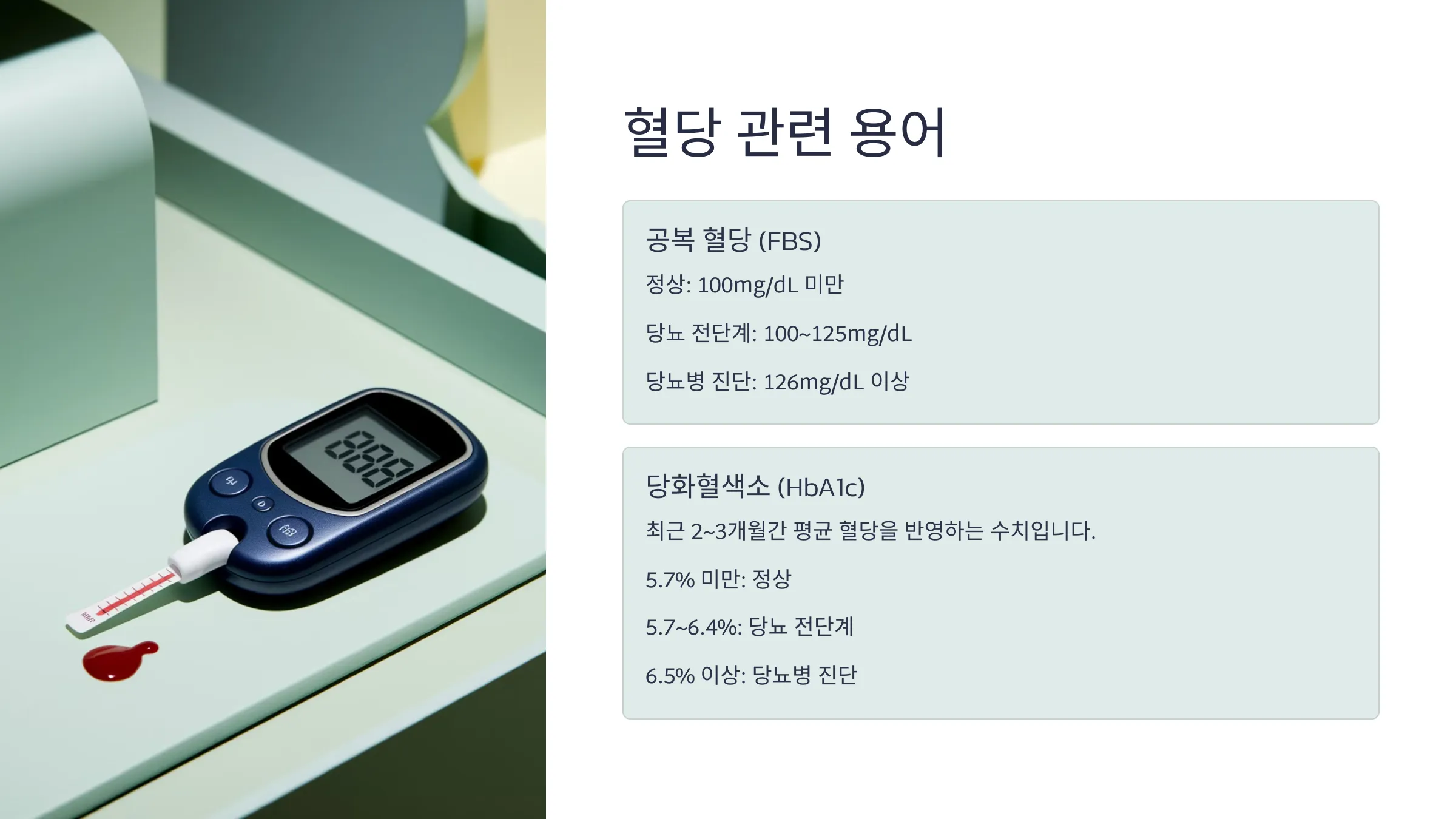 혈당 관련 용어