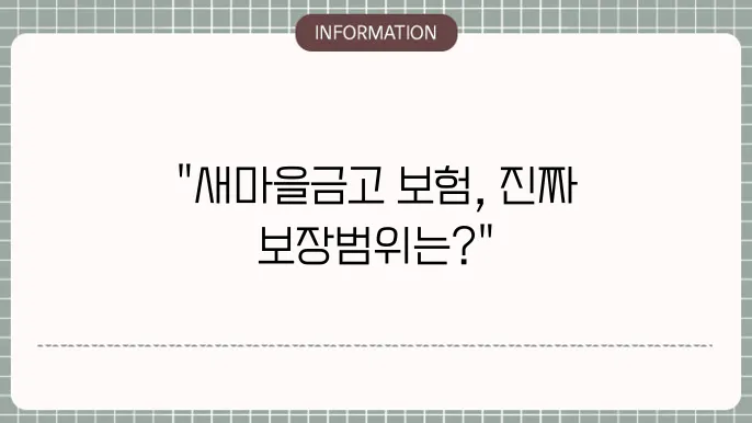 새마을금고 유니버셜 종신본 - 복장 내용 및 걸5 욖령