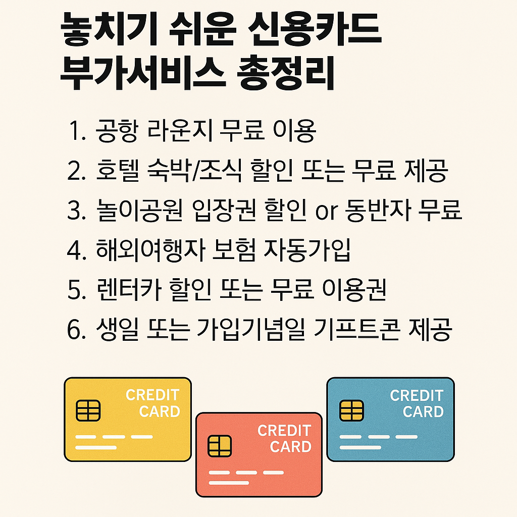 놓치기 쉬운 신용카드 부가서비스 총정리 관련 이미지 사진