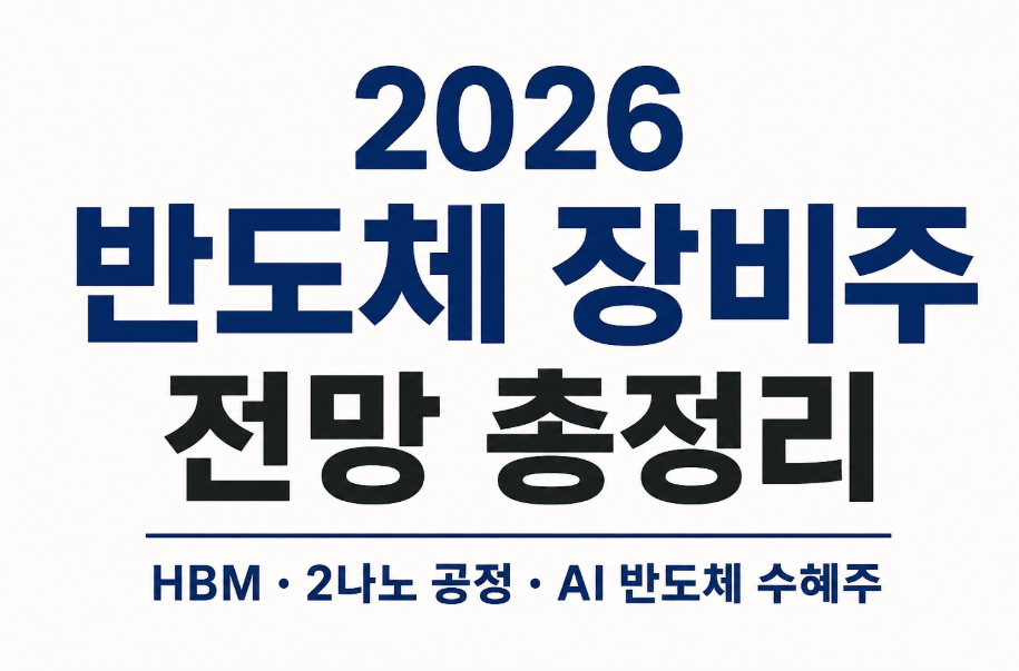 2026년 반도체 장비주 전망: HBM&middot;AI 반도체&middot;미세공정 수혜주 흐름 총정리