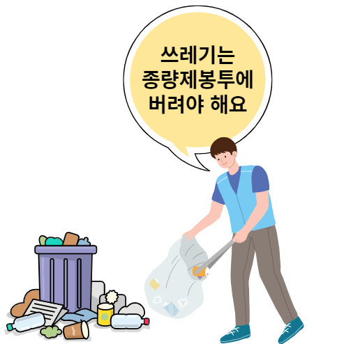 쓰레기는 종량제 봉투에