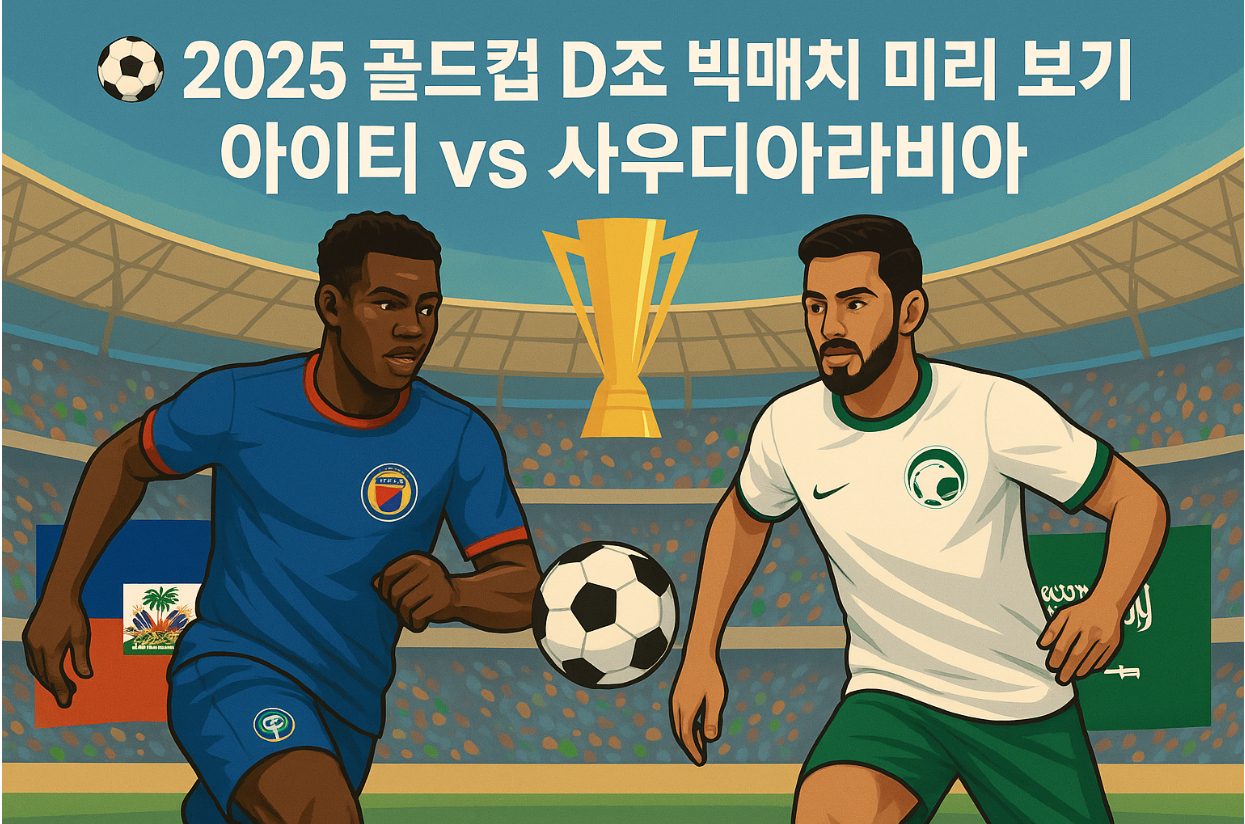 2025 골드컵 D조 분석: 아이티 vs 사우디아라비아, 냉정한 전력 평가