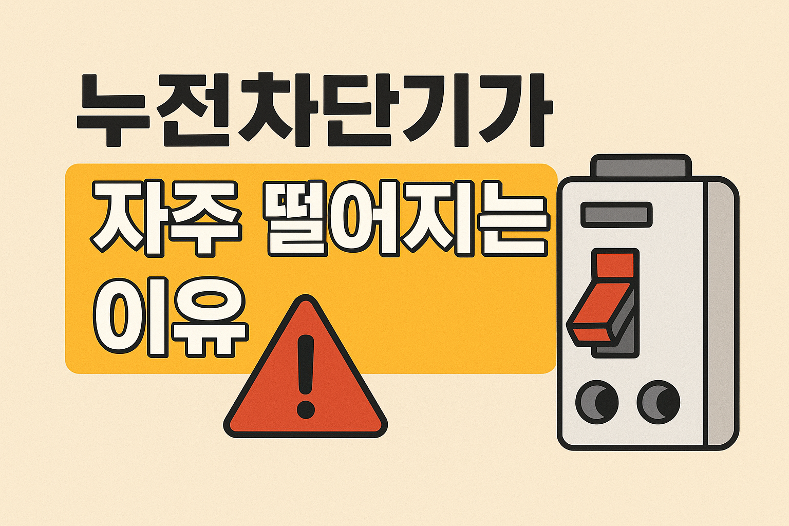 누전차단기가 자주 떨어지는 이유
