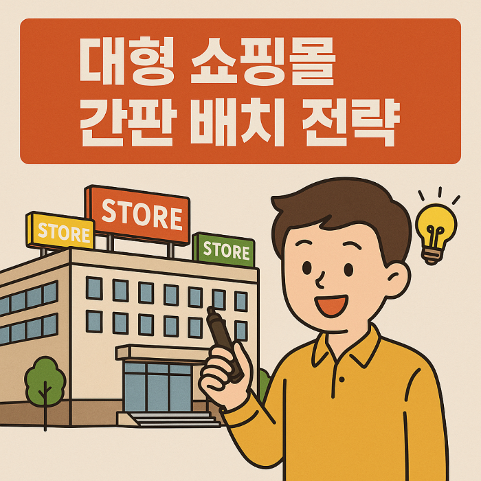 대형 쇼핑몰 간판 배치 전략