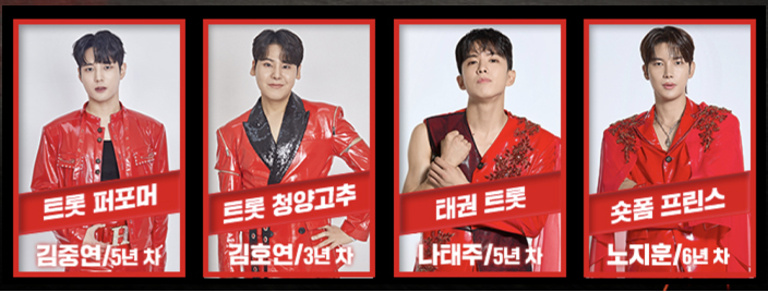 현역가왕2 출연자 김중연 김호연 나태주 노지훈