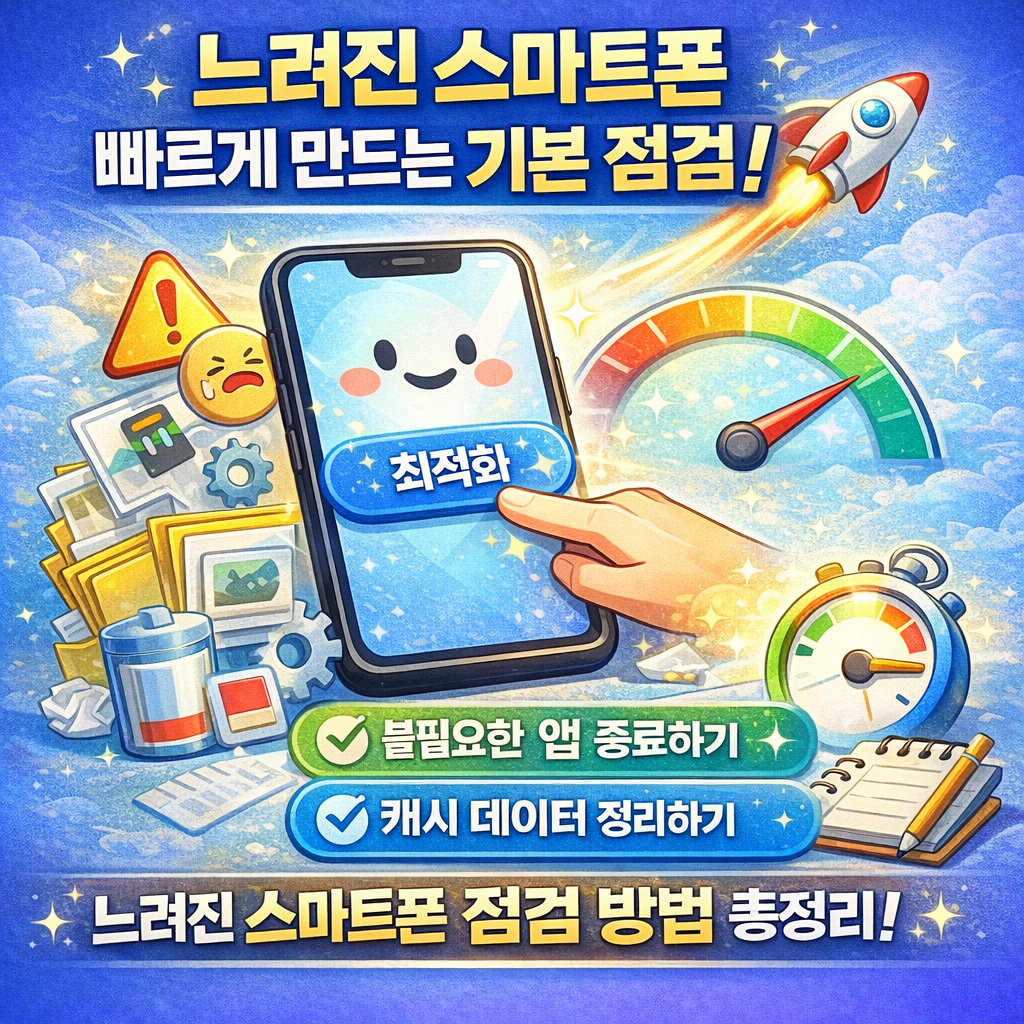 느려진 스마트폰 빠르게 만드는 기본 점검 방법