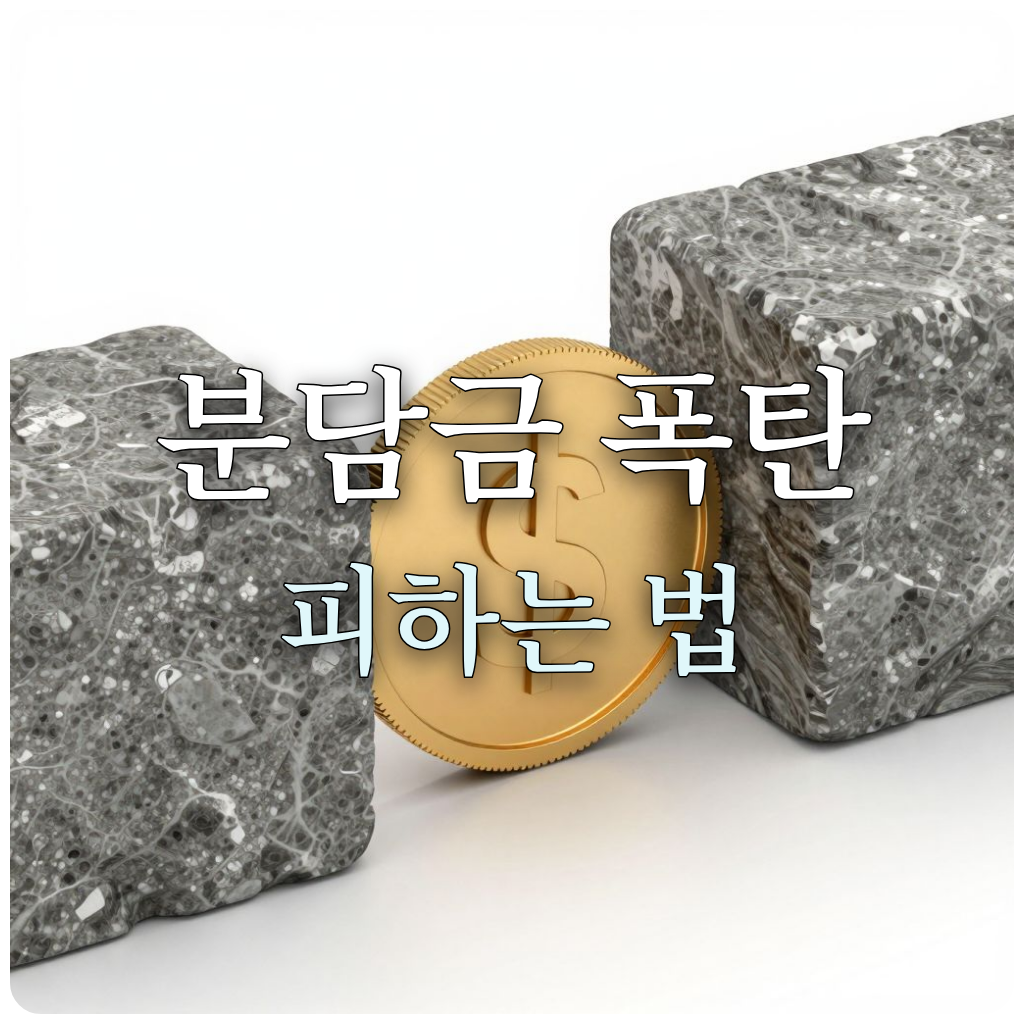 분담금과 공사비로 인한 사업성 압박을 상징하는 이미지