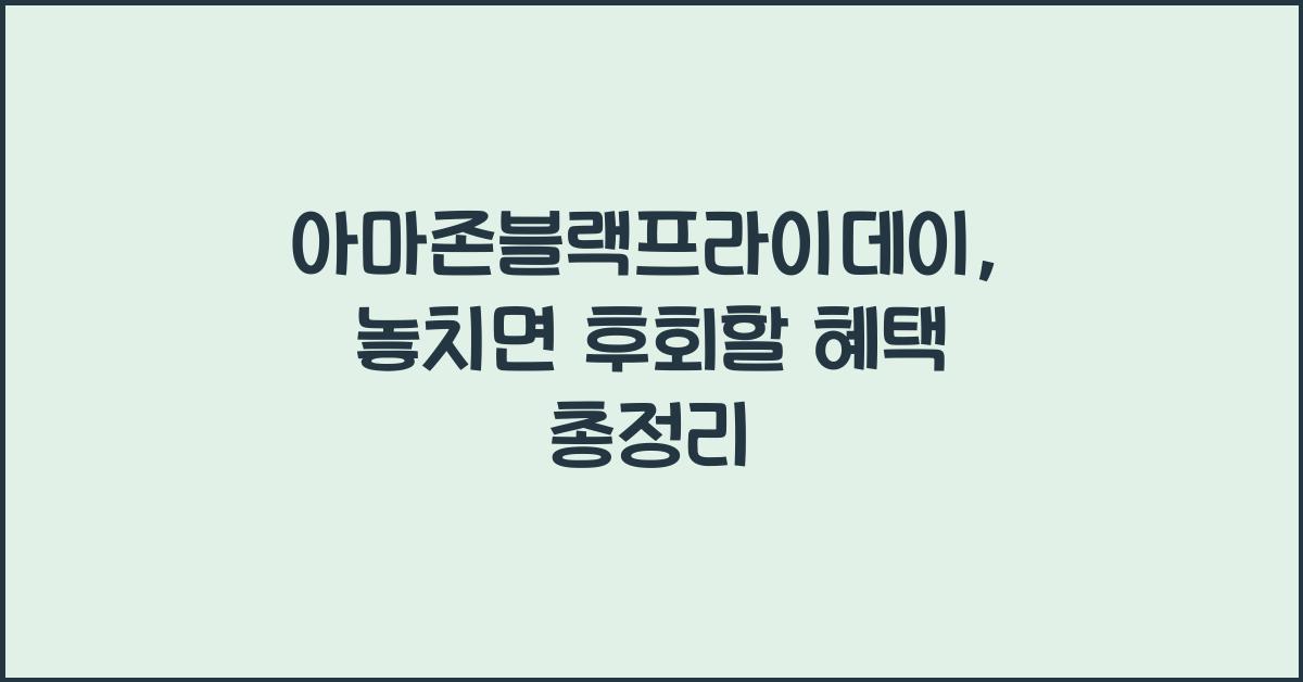 아마존블랙프라이데이