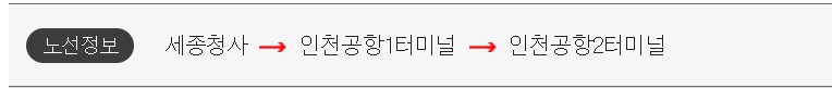 세종청사 인천공항 리무진 버스 시간표 요금 예약 방법