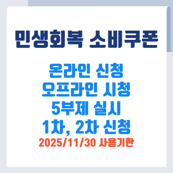 민생회복 소비쿠폰
