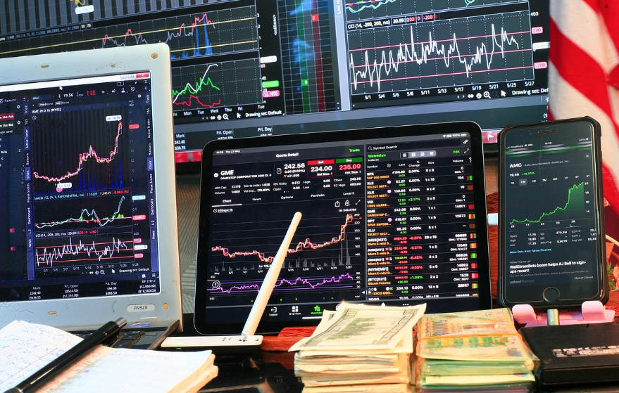 주식 시장, 거래 차트 이미지